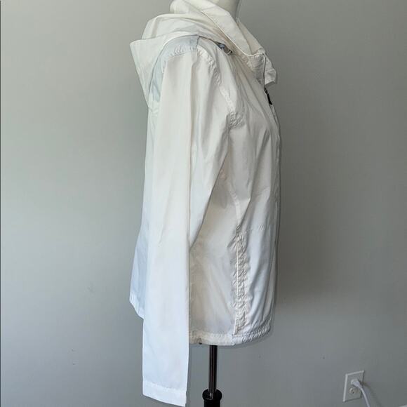 Columbia White Lightweight Full Zip Switchback Waterproof Rain Jacket Juniors XL - Picture 7 of 9